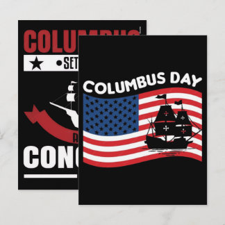 Columbus Day Celebration: History, Traditions & Fa Holiday Postcard