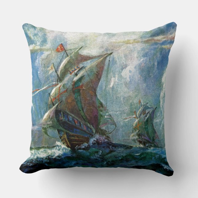 Columbus Day Cushion (Front)