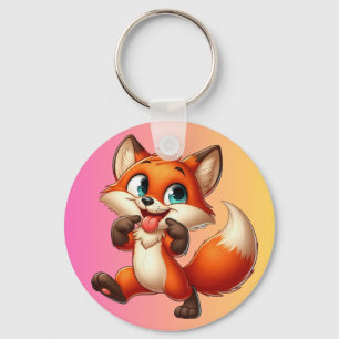 Columbus Day Fox Keychain