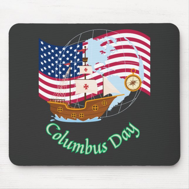 Columbus Day Mouse Pad (Front)