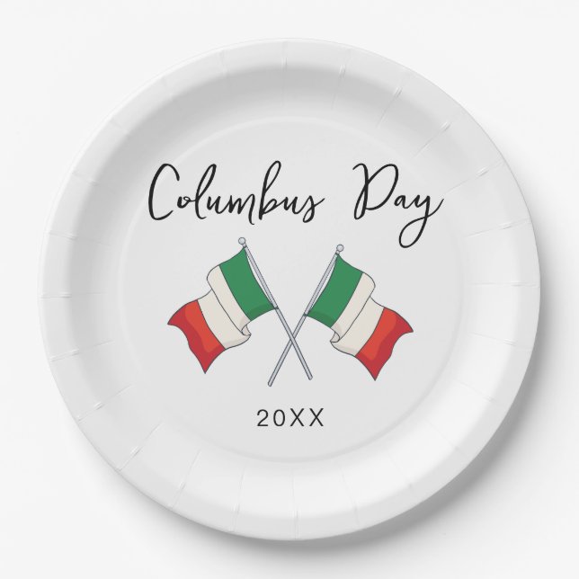Columbus Day Paper Plates (Front)