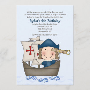Columbus Day Party Invitation