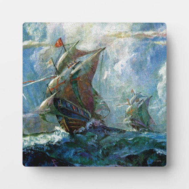 Columbus Day Plaque (Front)