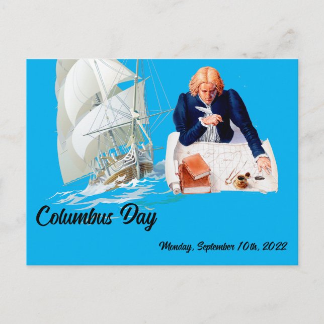 Columbus day postcard (Front)
