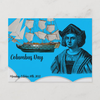 Columbus day postcard