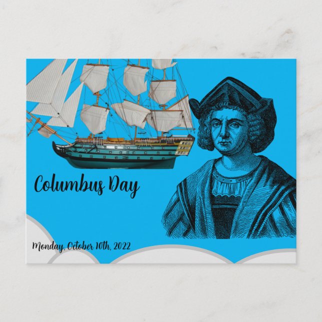 Columbus day postcard (Front)