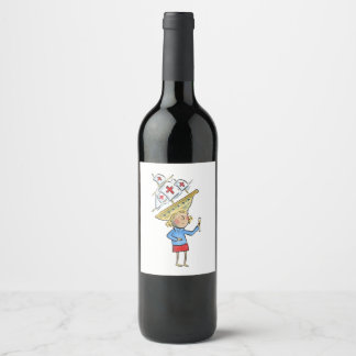 Columbus Day Wine Label