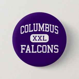 Columbus - Falcons - High - Columbus Mississippi 6 Cm Round Badge