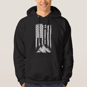 Columbus Ga Georgia American Distressed Patriotic Hoodie