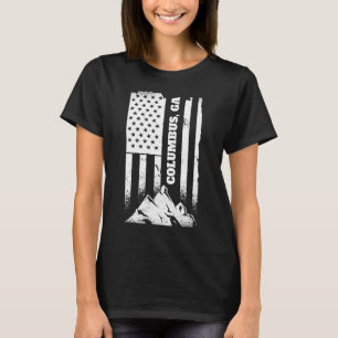 Columbus Ga Georgia American Distressed Patriotic T-Shirt