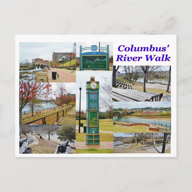 Columbus GA River Walk Postcard (Front)