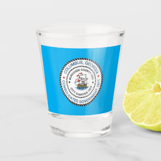 Columbus (Georgia) city flag Shot Glass