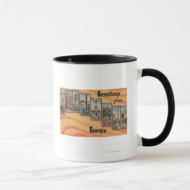 Columbus, Georgia - Large Letter Scenes Mug (Right)