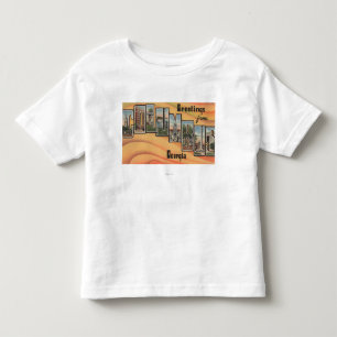 Columbus, Georgia - Large Letter Scenes Toddler T-Shirt