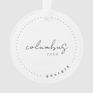 Columbus Georgia Travel United States Simple Ornament