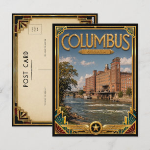 Columbus Georgia Vintage Art Deco Golden Age Postcard