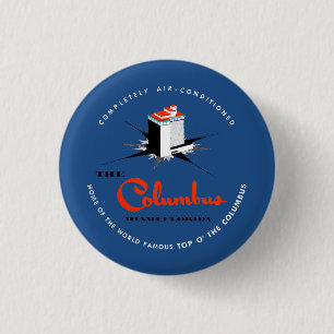 Columbus Hotel Miami Florida 3 Cm Round Badge
