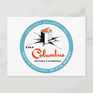 Columbus Hotel Miami Florida Postcard