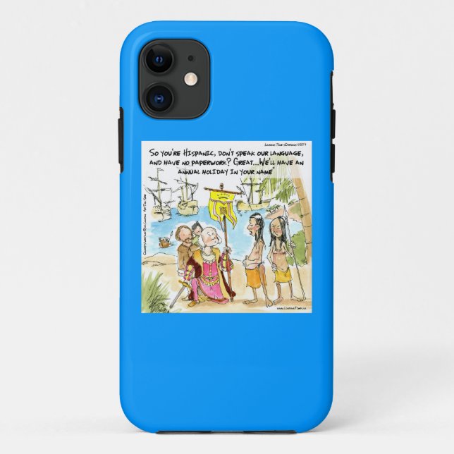 Columbus Immigrates To America Funny iPhone 5 Case (Back)