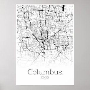 Columbus Map - Ohio - City Map Poster