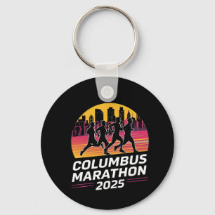 Columbus Marathon 2025 silhouette Key Ring