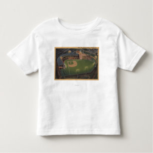 Columbus, OH - Aerial of Red Bird Baseball Toddler T-Shirt