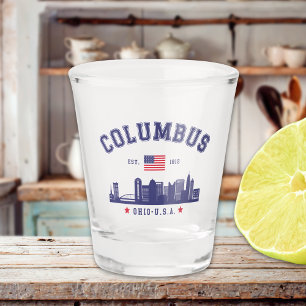Columbus OH City View Design Shot Glass