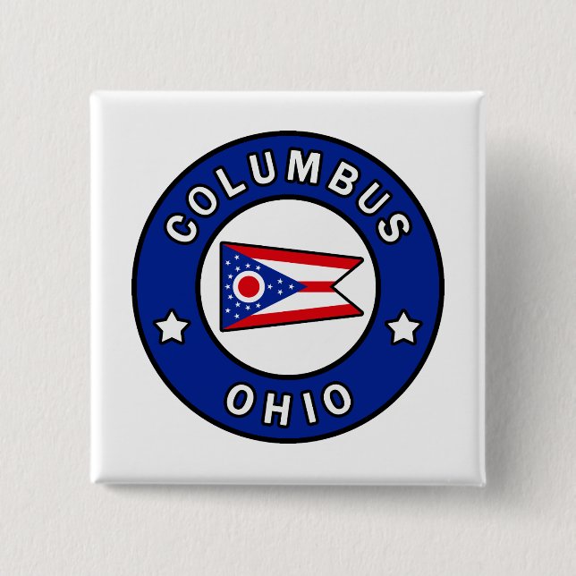Columbus Ohio 15 Cm Square Badge (Front)