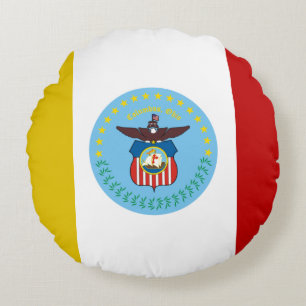 Columbus (Ohio) City flag Round Cushion