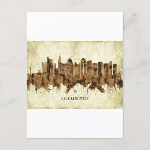 Columbus Ohio Cityscape Invitation Postcard
