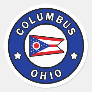 Columbus Ohio Classic Round Sticker