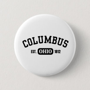Columbus Ohio est.1812 6 Cm Round Badge