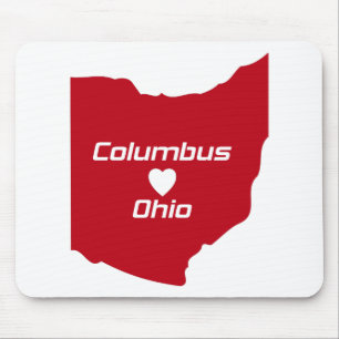 Columbus Ohio Heart T-Shirt U.S. Custom Ink Mouse Pad