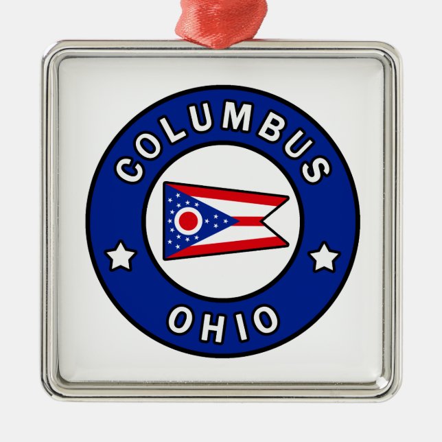 Columbus Ohio Metal Ornament (Front)