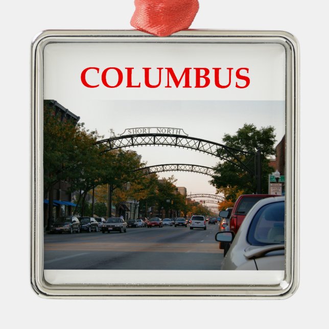 Columbus Ohio Metal Ornament (Front)