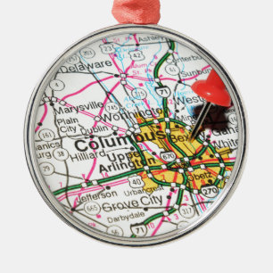 Columbus, Ohio Metal Tree Decoration