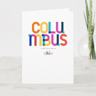 Columbus Ohio Mid Century, Pop Art, Card