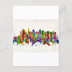 Columbus Ohio skyline Invitation Postcard