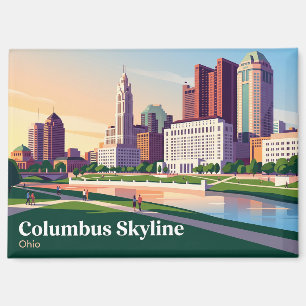 Columbus Ohio Skyline Magnet