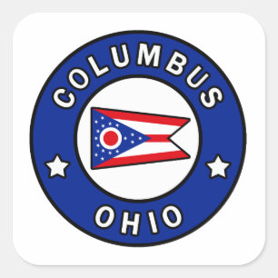 Columbus Ohio Square Sticker