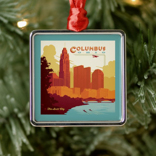 Columbus Ohio | The Arch City Metal Ornament (Tree)