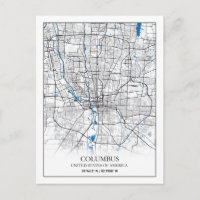 Columbus Ohio USA Travel City Map Poster