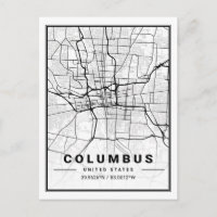 Columbus Ohio USA Travel City Map Poster