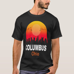 Columbus Ohio Vintage Sunset Retro City State USA T-Shirt