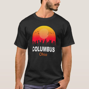 Columbus Ohio Vintage Sunset Retro City State USA T-Shirt