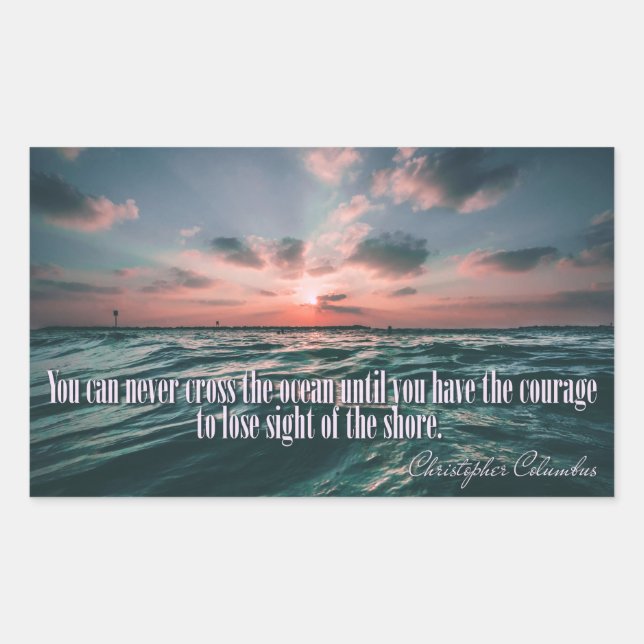 Columbus Quote Sunset stickers (Front)