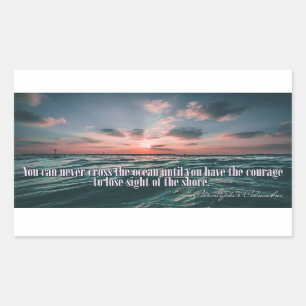 Columbus Quote Sunset stickers