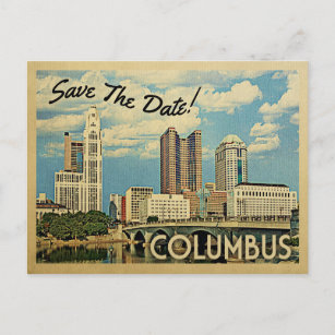 Columbus Save The Date Ohio Announcement Postcard