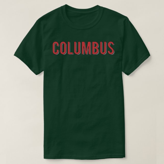 Columbus Scarlet Grey T-Shirt (Design Front)