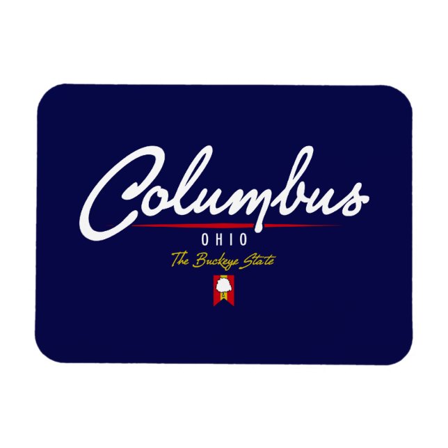 Columbus Script Magnet (Horizontal)